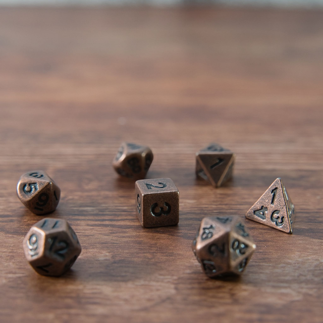 Metall-Miniatur-Würfelset